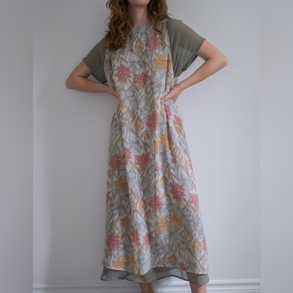 Interchangeable Two Piece Chiffon Maxi Dress - Picture 2 of 3